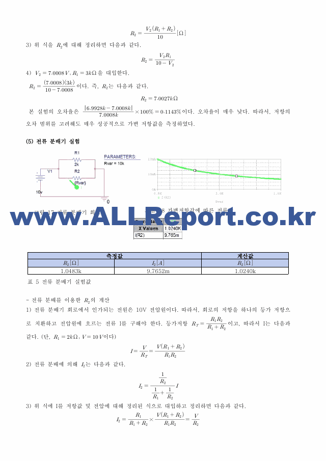 [기초전자전기실험1] A＋받은 직-병렬 저항회로 결과보고서 기초전자전기실험.pdf